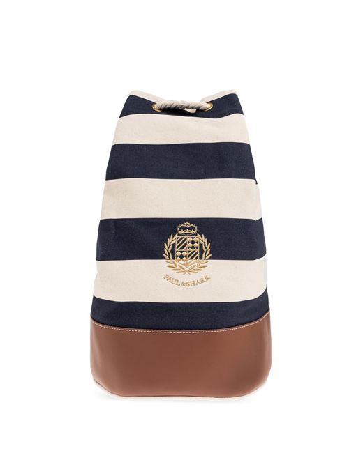 Paul & Shark Blue Backpack With Logo for men