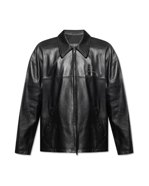 Balenciaga Lambskin Leather Jacket in Black for Men | Lyst