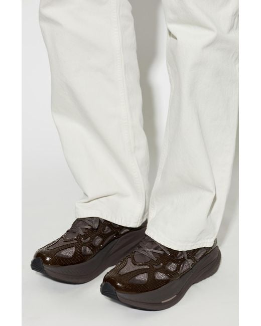 Hoka One One Brown 'Mach X Caged' Sports Shoes for men