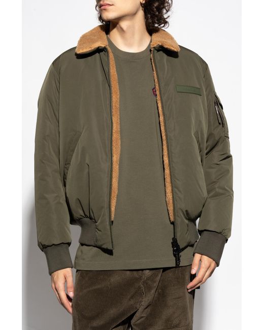 Moncler Green Reversible Jacket "Maulevrier" for men