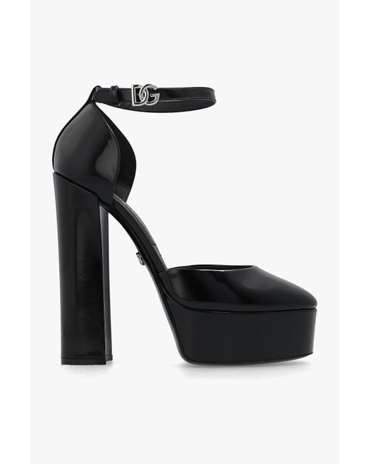 Dolce & Gabbana Platform Shoes In Patent Leather in Black | Lyst