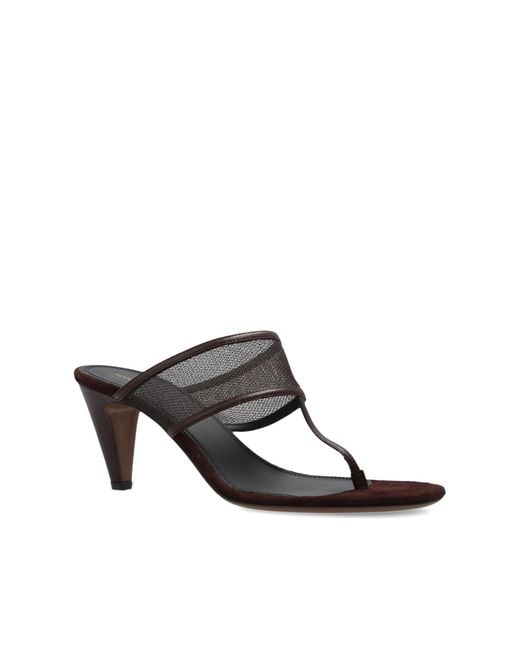 Neous Black Heeled Mules 'Vena'