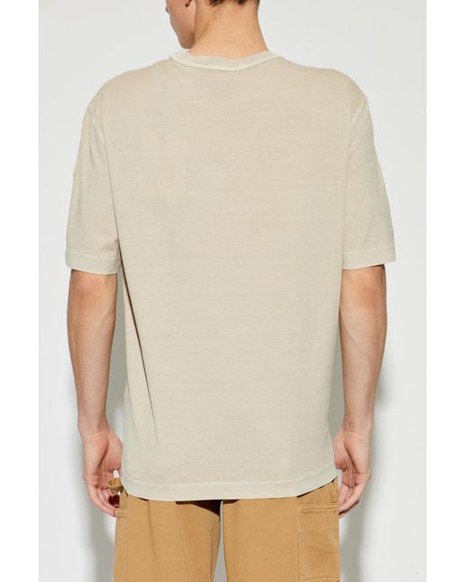 Moncler Natural T-Shirt With Logo for men