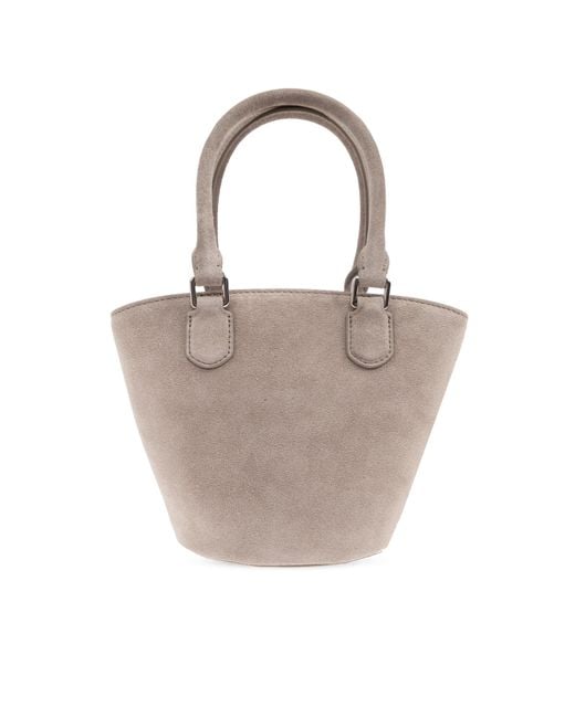 Self-Portrait Black Suede Handbag