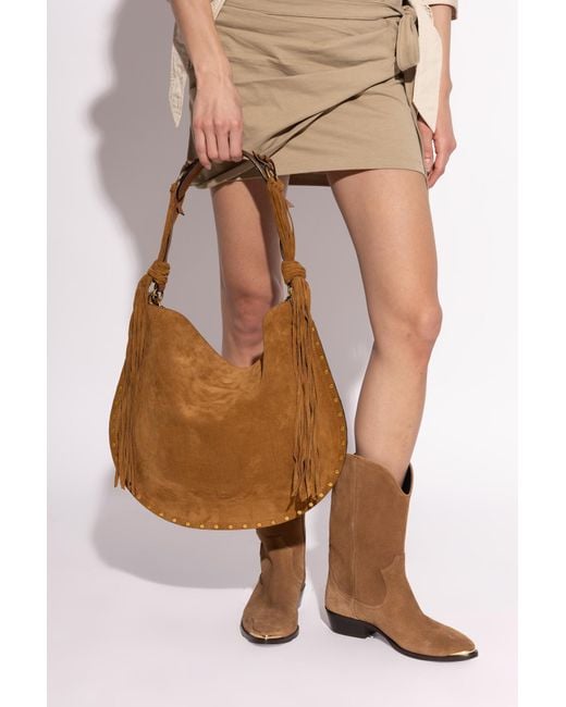 Isabel Marant Brown Shoulder Bag 'Oskan' Hobo Type