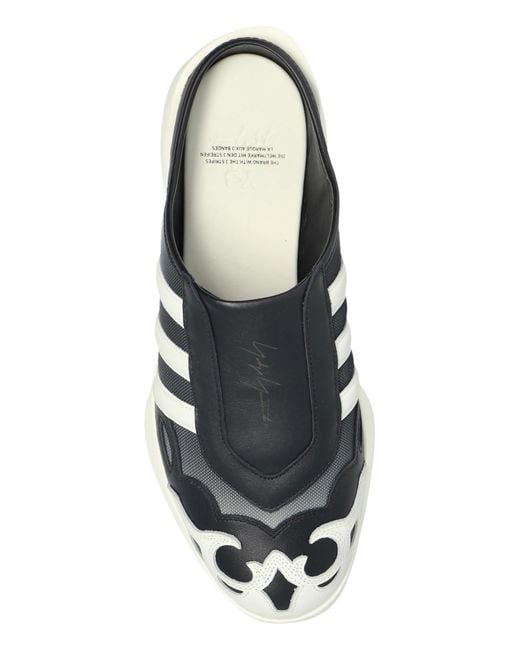 Y-3 White 'Regu' Slides