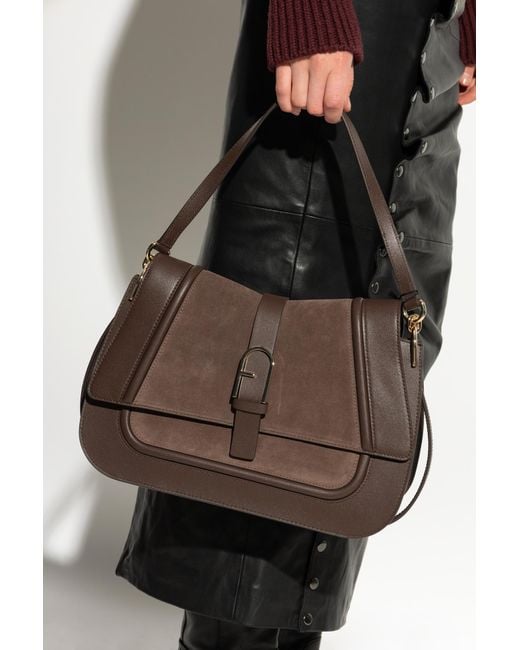Furla Brown 'Flow Large' Hand Bag