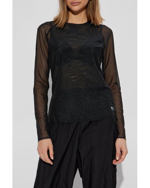 Y-3 Black Transparent Top