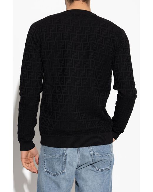 Fendi Black Monogram Sweater for men