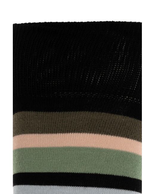 Paul Smith Black Socks With A Striped Pattern for men