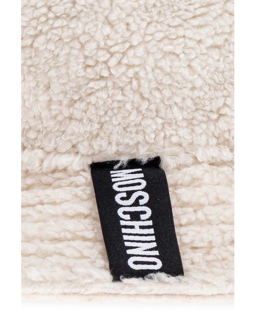 Moschino Natural Hat With Logo