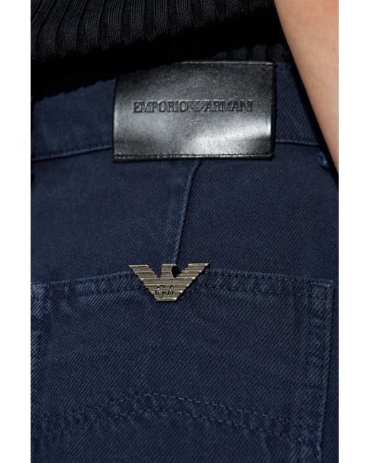Emporio Armani Blue High-Waisted Jeans