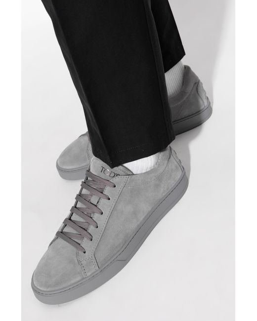 Tod's Gray Suede Sneakers for men