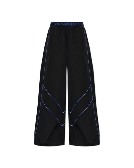 Off-White c/o Virgil Abloh Black Nylon Pants With Straight-Leg Cut