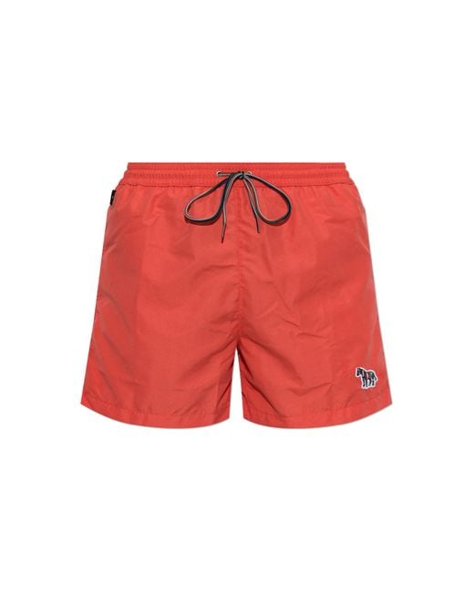 Paul Smith Red Swim Shorts for men