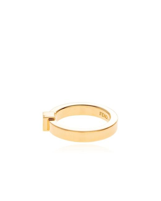 Fendi Natural Ring With Logo