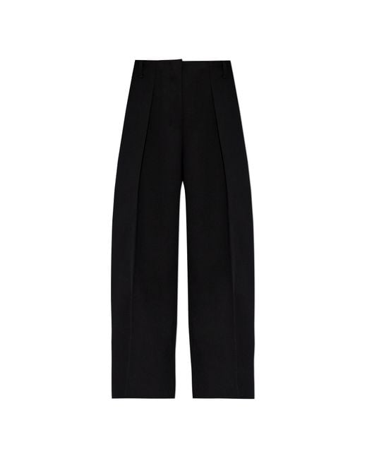 Jacquemus Black 'Ovalo' Pleated Trousers