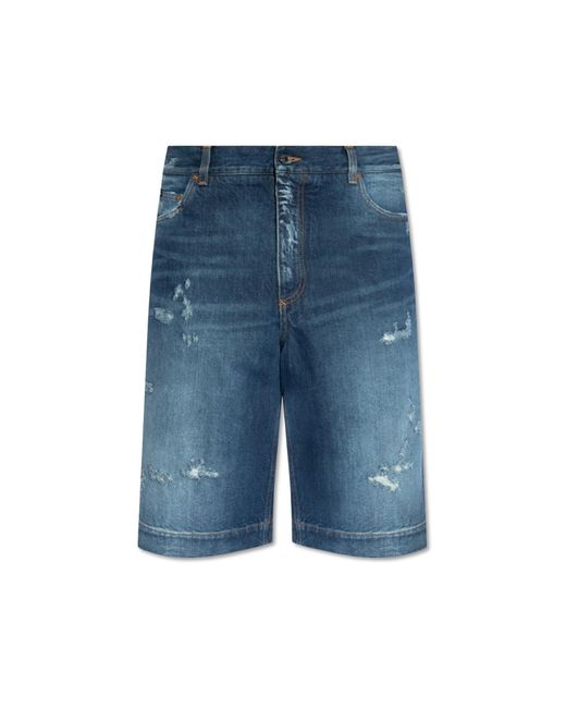 Dolce & Gabbana Blue Denim Shorts, for men