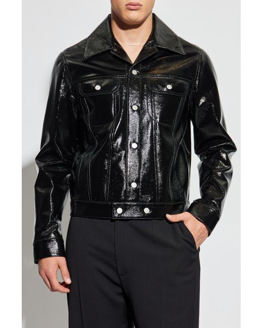 Courreges Black Jacket With Logo for men