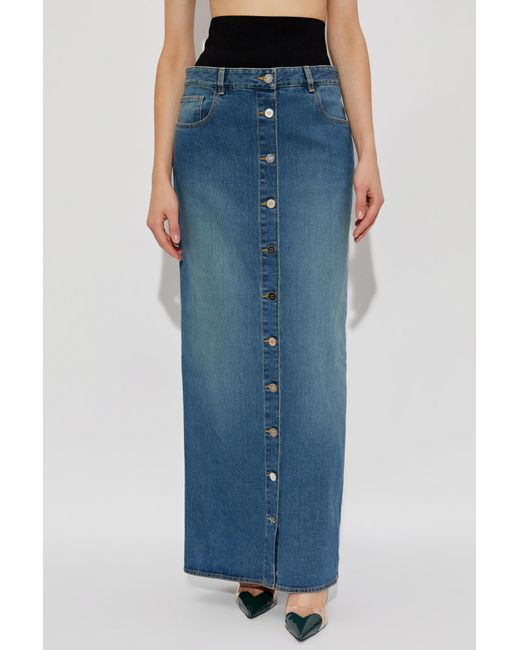 Alaïa Blue Denim Skirt