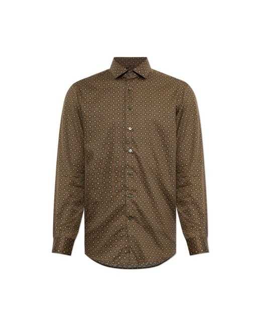 Etro Green Patterned Shirt for men