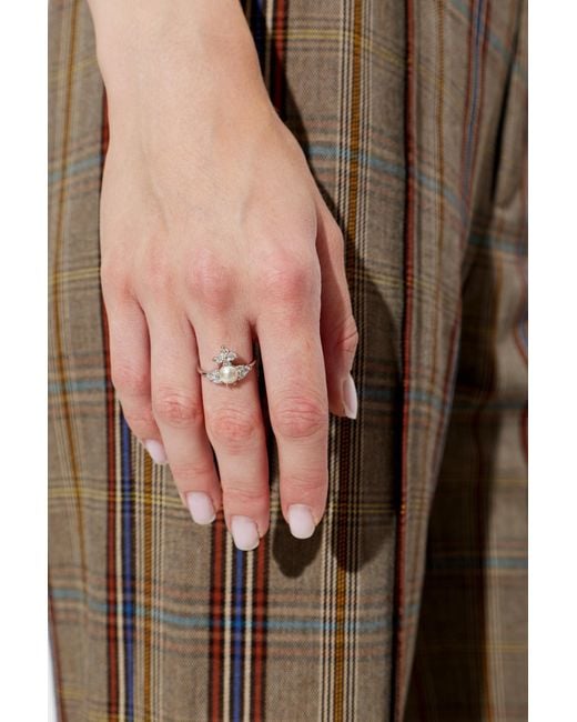 Vivienne Westwood White 'Feodora' Earrings