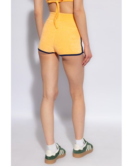 Adidas Originals Yellow Shorts With Logo,