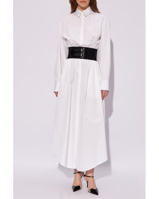 Alaïa White Dress With A Belt,