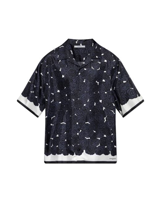 Givenchy Blue Silk Shirt for men