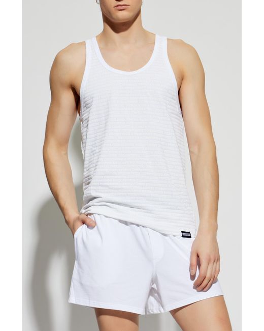 DSquared² White Sleeveless Lingerie Top for men
