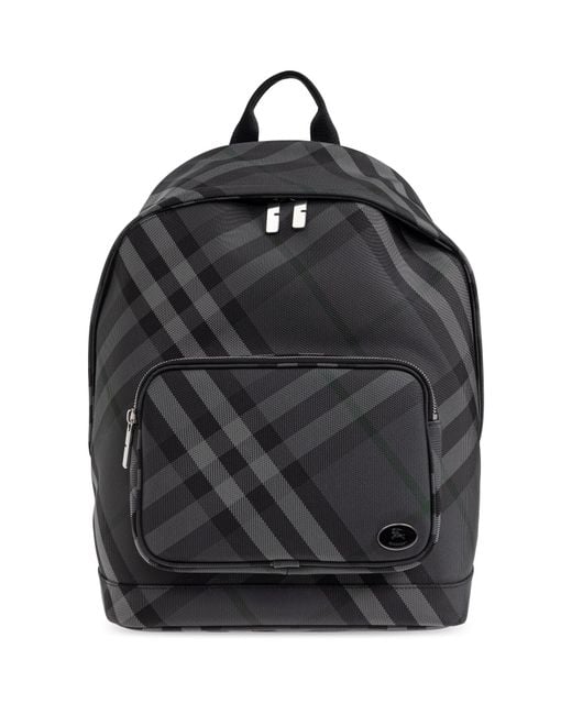 Burberry Black "Grid" Backpack for men