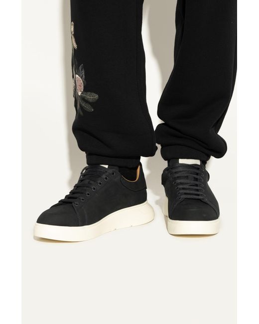 Emporio Armani Black Platform Sports Shoes for men