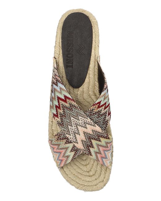 Missoni White Patterned Slides