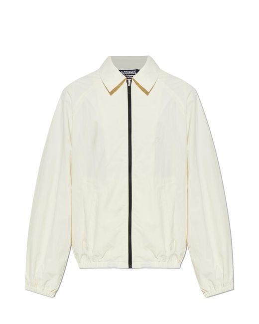 Jacquemus White Light Jacket With Collar for men