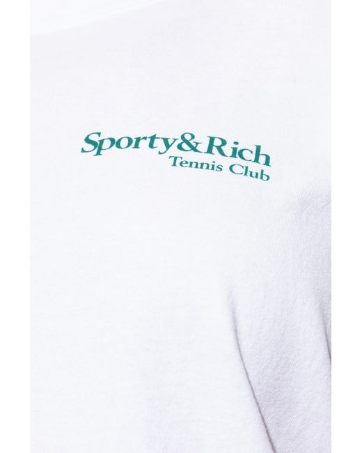 Sporty & Rich White T-Shirt From The "Tennis Club" Collection