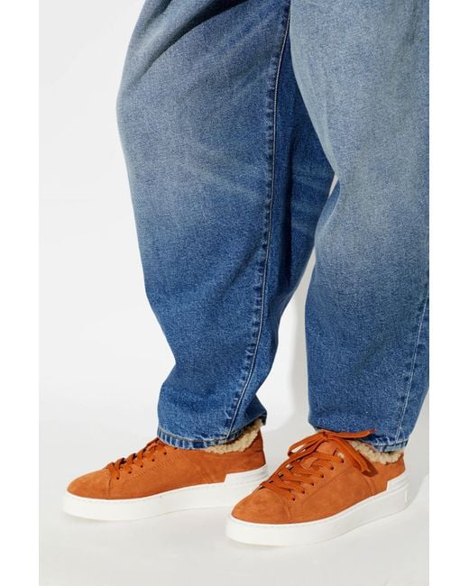 Balmain Brown "B-Court" Sports Shoes