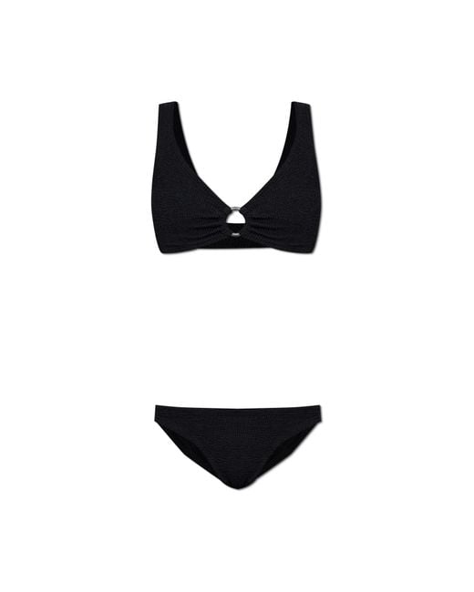 Hunza G Black Two-Piece Swimsuit 'Julia'