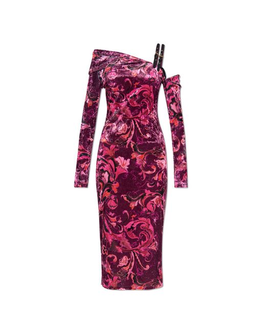 Versace Jeans Couture Red Dress With Pattern