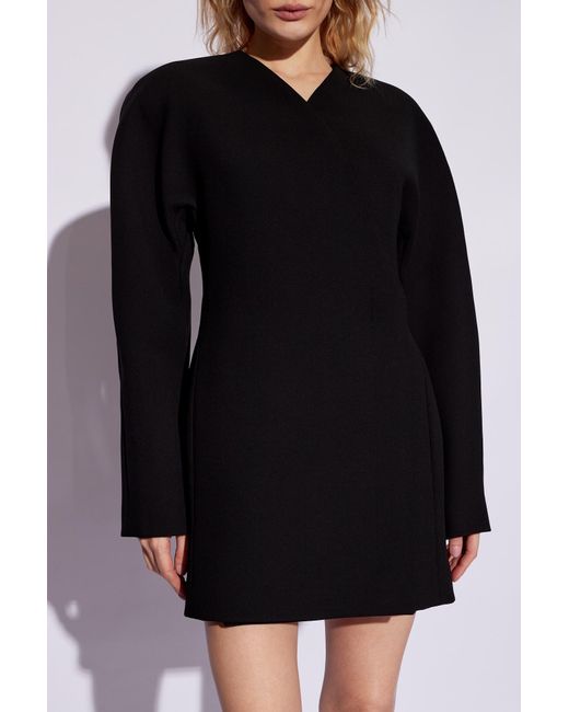 Jacquemus Black 'Ovalo' Mini Dress
