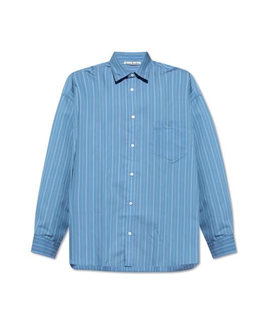 Acne Blue Striped Shirt for men