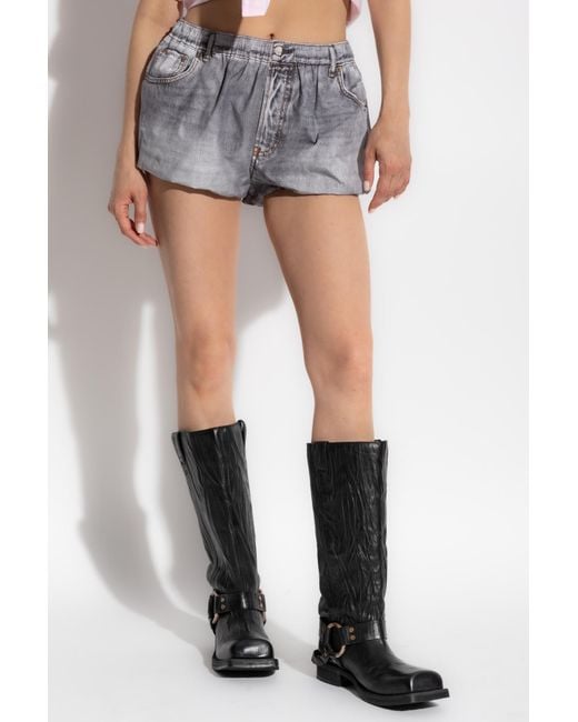 Acne Gray Printed Shorts