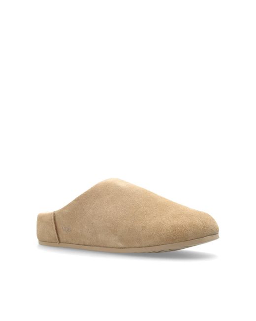 Ugg Natural Suede Slides 'Elea'