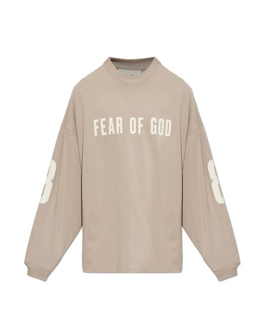 Fear Of God Natural Cotton T-Shirt With Print for men
