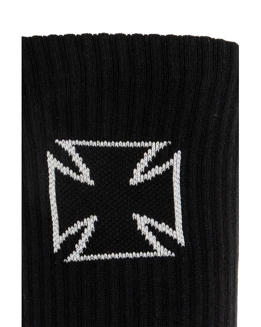 Vetements Black Socks With Logo for men