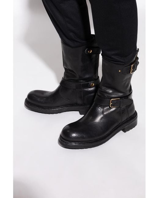 Dolce & Gabbana Black Leather Shoes for men