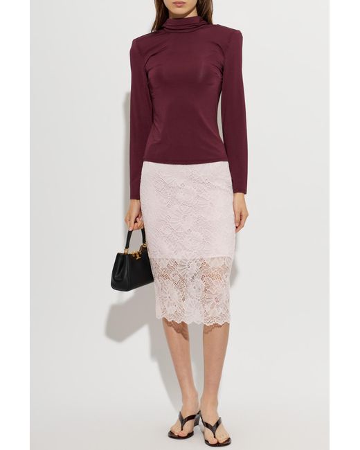 ROTATE BIRGER CHRISTENSEN Purple Top With An Open Back