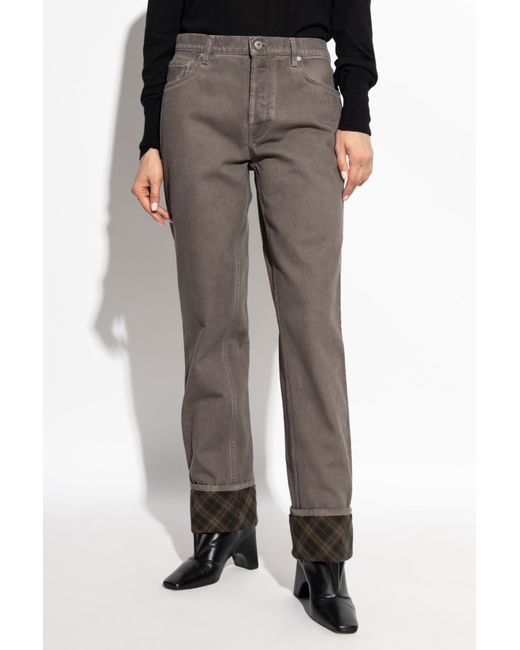 Burberry Gray Straight Leg Jeans
