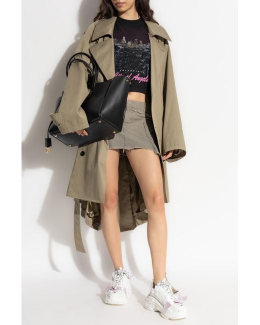 Balenciaga Gray Skirt With A Vintage Effect