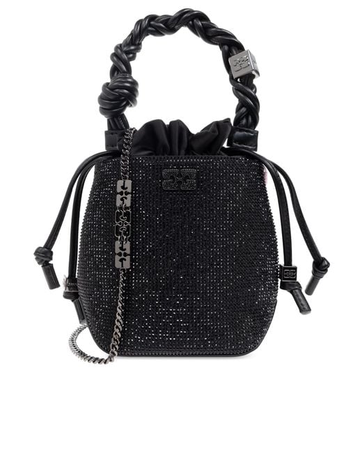 Ganni Green Handbag With Shimmering Appliqués