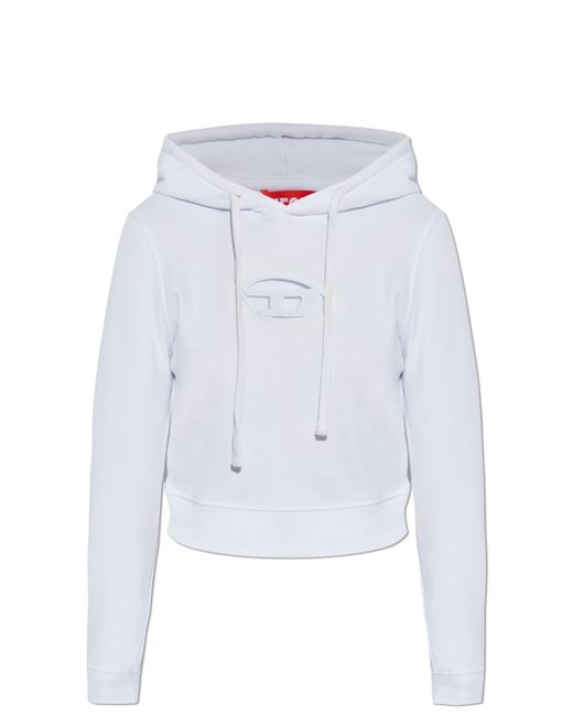 DIESEL White Sweatshirt F-Slimmy-Hood-Od